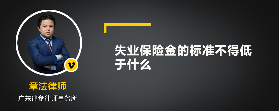 失业保险金的标准不得低于什么